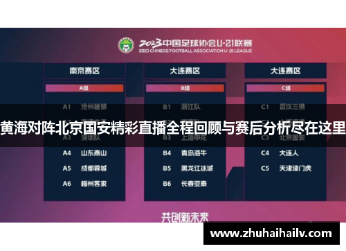 黄海对阵北京国安精彩直播全程回顾与赛后分析尽在这里